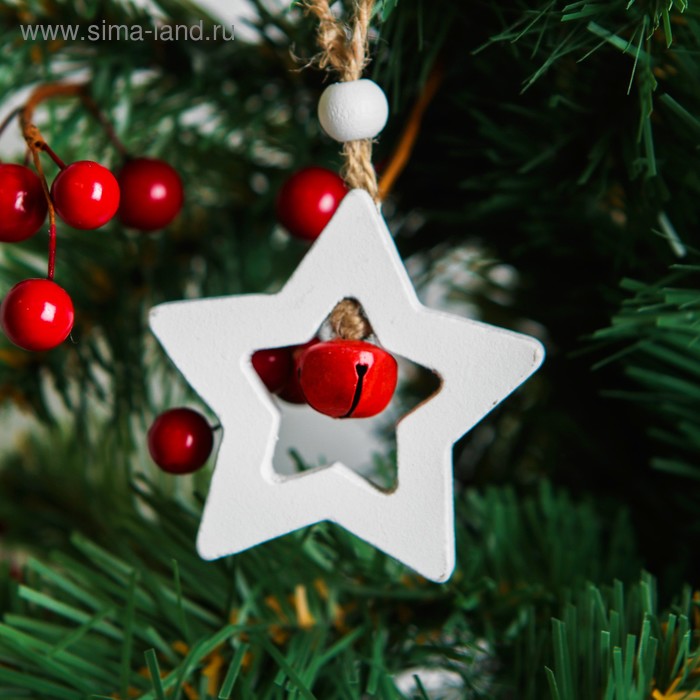 фото Подвеска новогодняя «фигурки», с бубенчиком, микс лесная мастерская