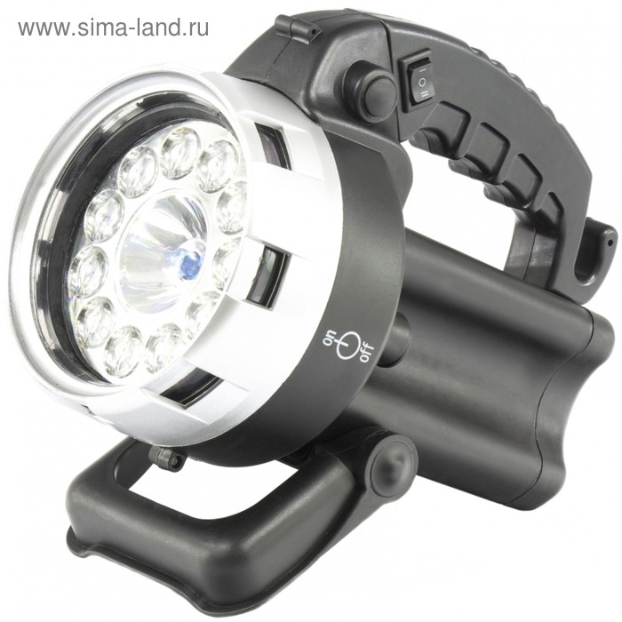 фото Фонарь поисковый stern, аккумуляторный, галоген 25 вт + 11 led 90532