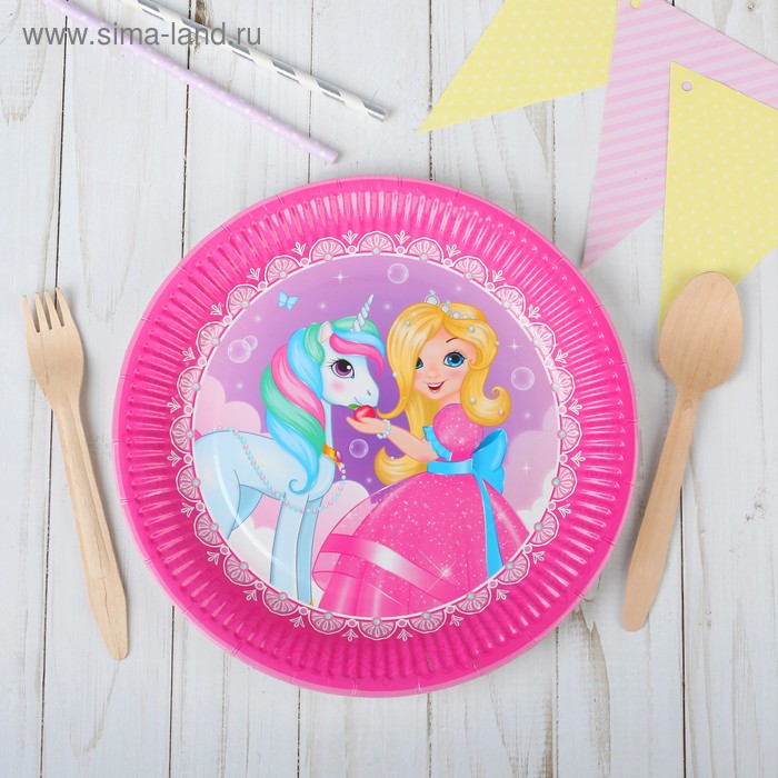 Тарелки бумажные «Принцесса Мия и единорог», 23 см, набор 6 шт.
Тарелки бумажные «Принцесса Мия и единорог», 23 см, набор 6 шт.