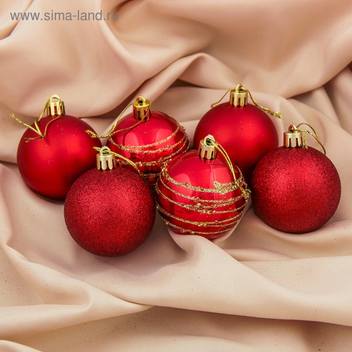 Набор шаров пластик d-6 см, 6 шт "Клити" красный
Набор шаров пластик d-6 см, 6 шт "Клити" красный