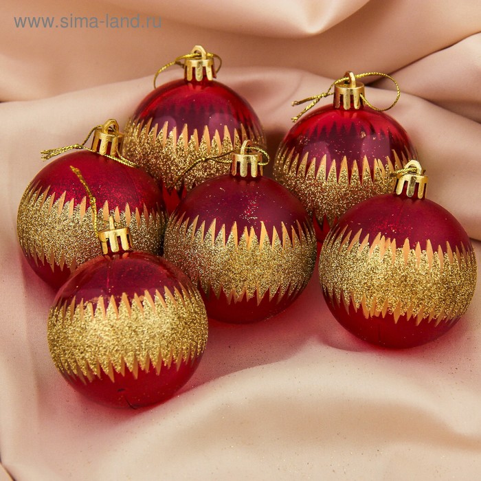 Набор шаров пластик d-6 см, 6 шт "Северное сияние" красный
Набор шаров пластик d-6 см, 6 шт "Северное сияние" красный