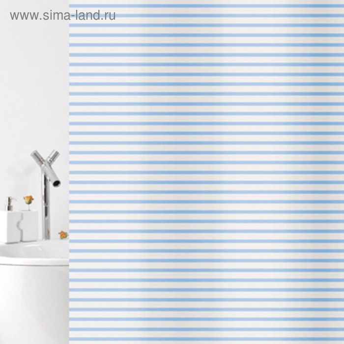 Штора для ванной комнаты Verga, 180 х 200 см, синяя
Штора для ванной комнаты Verga, 180 х 200 см, синяя