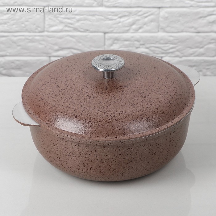 Казан алюминиевый, 3 л, с декоративным покрытием Cacao Milk
Казан алюминиевый, 3 л, с декоративным покрытием Cacao Milk