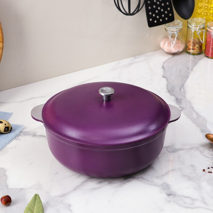 Казан алюминиевый, 3 л, с декоративным покрытием Semi-Matte Violet
Казан алюминиевый, 3 л, с декоративным покрытием Semi-Matte Violet