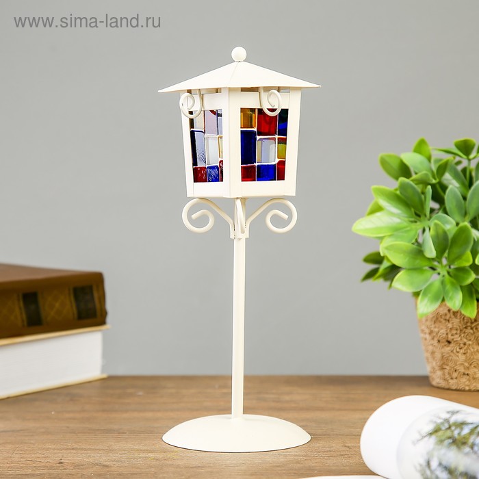 Подсвечник металл на 1 свечу "Уличный фонарь с витражными стёклами" белый 25х9,7х9,7 см
Подсвечник металл на 1 свечу "Уличный фонарь с витражными стёклами" белый 25х9,7х9,7 см