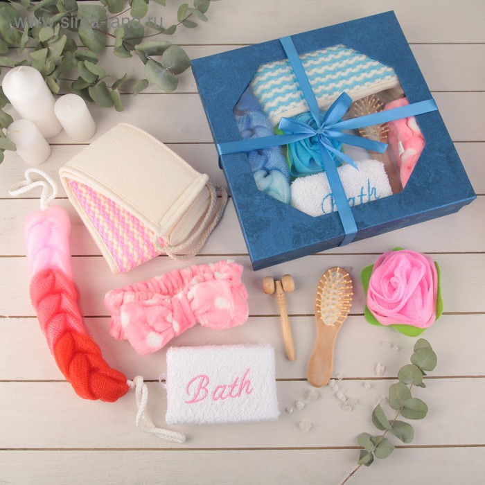 Набор банный, 7 предметов: 4 мочалки, повязка на голову, расчёска, массажёр
Набор банный, 7 предметов: 4 мочалки, повязка на голову, расчёска, массажёр