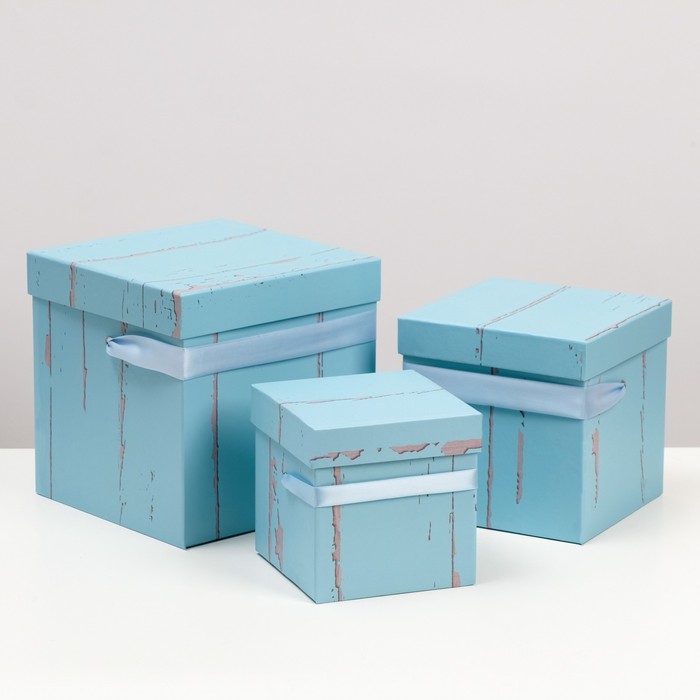 Набор коробок 3 в 1, бирюзовый, 20 х 20 х 20 -13 х 13 х 13 см
Набор коробок 3 в 1, бирюзовый, 20 х 20 х 20 -13 х 13 х 13 см