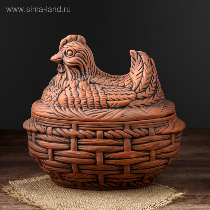 Горшок духовой "Курица большая", красная глина, 4 л
Горшок духовой "Курица большая", красная глина, 4 л