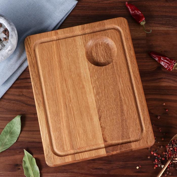 Доска для нарезки и подачи "Стейк", 25 х 20 см, массив дуба
Доска для нарезки и подачи "Стейк", 25 х 20 см, массив дуба