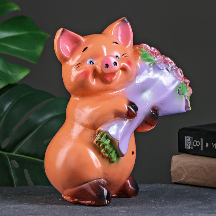 Копилка "Свинка с букетом роз" 14х22х25см
Копилка "Свинка с букетом роз" 14х22х25см