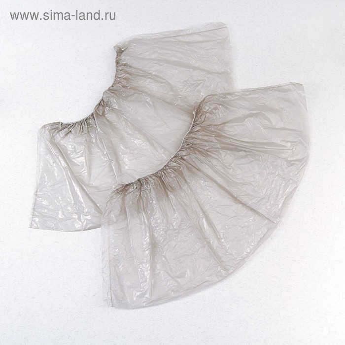 Бахилы серебристые, 400*150мм., 18 мкм., 2,6 г.