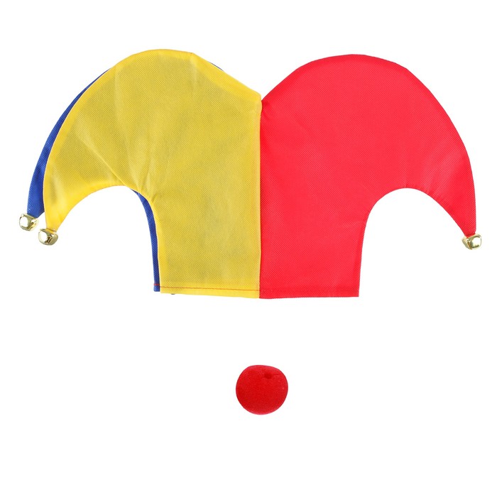 фото Карнавальный набор «клоун», 2 предмета: нос, шапка р-р. 56-58