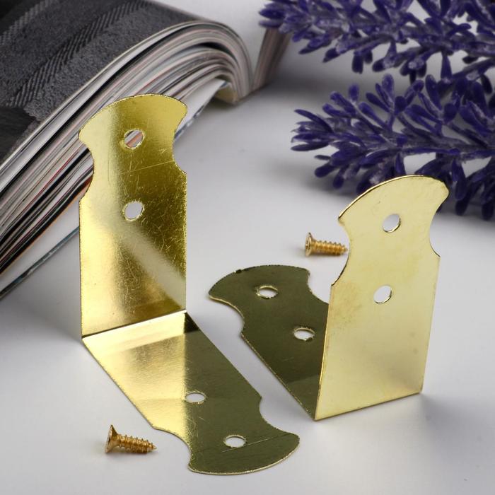 Уголок (накладка) для шкатулок металл + гвозд. золото 4,1х1,8 см
Уголок (накладка) для шкатулок металл + гвозд. золото 4,1х1,8 см