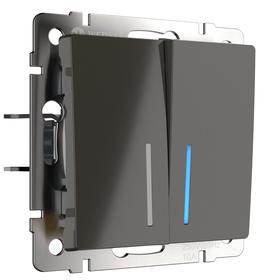 Выключатель двухклавишный проходной с подсветкой WL07-SW-2G-2W-LED, цвет серо-коричневый
Выключатель двухклавишный проходной с подсветкой WL07-SW-2G-2W-LED, цвет серо-коричневый