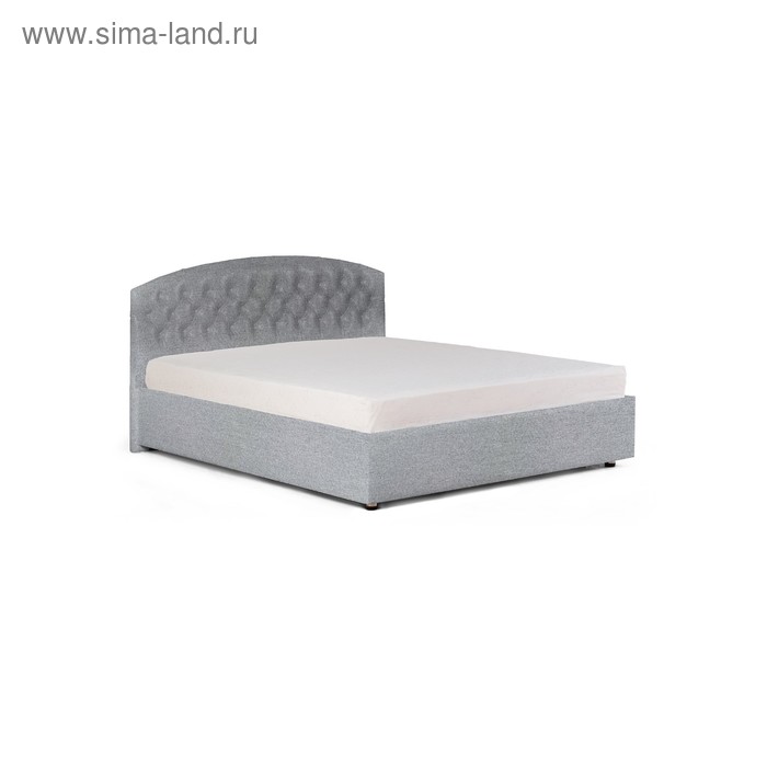 фото Кровать «пальмира» с пм, 1400×2000 мм, ортопедическое основание, рогожка, цвет bravo 25 архитектория