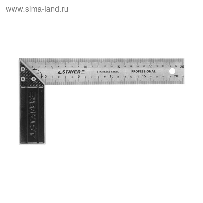Угольник STAYER PROFI 3431-25_z01, столярный, гравированная шкала, полотно 37 мм, 250 мм
Угольник STAYER PROFI 3431-25_z01, столярный, гравированная шкала, полотно 37 мм, 250 мм