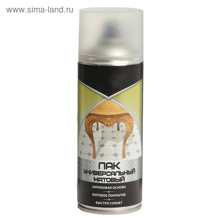 Лак универсальный SKYRON МАТОВЫЙ (аэрозоль) 520 мл.
Лак универсальный SKYRON МАТОВЫЙ (аэрозоль) 520 мл.