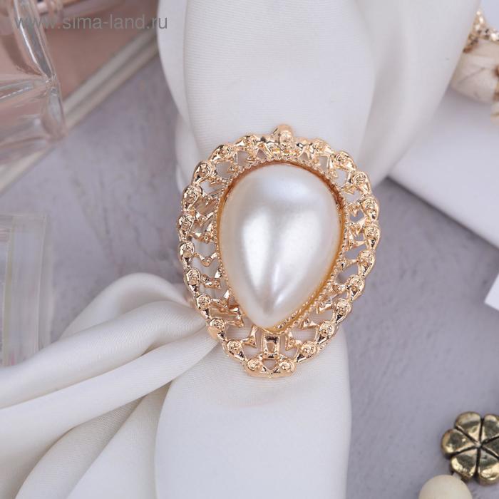 Кольцо для платка "Барокко" капля, цвет белый в золоте
Кольцо для платка "Барокко" капля, цвет белый в золоте