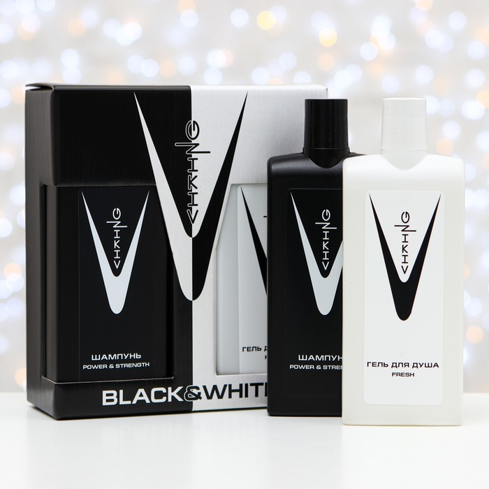 Подарочный набор Viking Black White: шампунь, 300 мл + гель для душа, 300 мл
Подарочный набор Viking Black White: шампунь, 300 мл + гель для душа, 300 мл