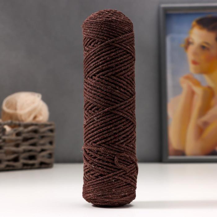Шнур для вязания без сердечника 100% хлопок, ширина 2мм 100м/95гр (коричневый)
Шнур для вязания без сердечника 100% хлопок, ширина 2мм 100м/95гр (коричневый)
