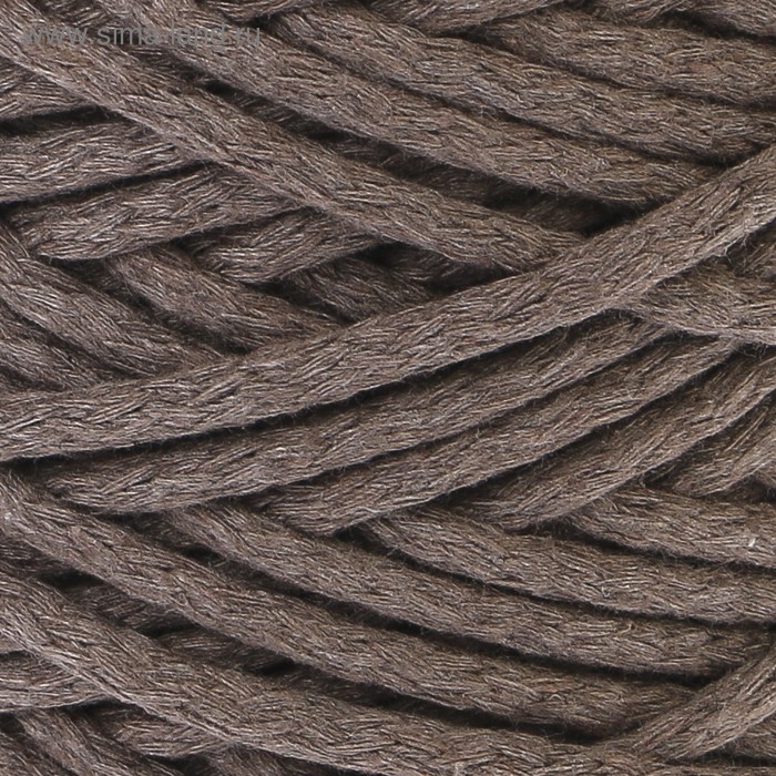 Шнур для вязания 100% хлопок, ширина 5 мм 100м/450гр (серо-коричневый)
Шнур для вязания 100% хлопок, ширина 5 мм 100м/450гр (серо-коричневый)