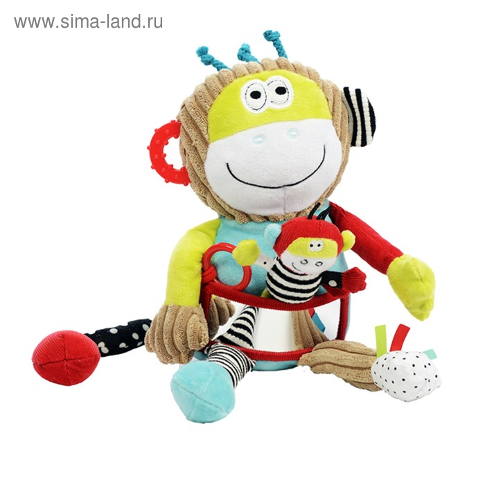 Развивающая игрушка «Обезьянка. Играю и Учусь», с прорезывателем и погремушкой - шуршалкой
Развивающая игрушка «Обезьянка. Играю и Учусь», с прорезывателем и погремушкой - шуршалкой