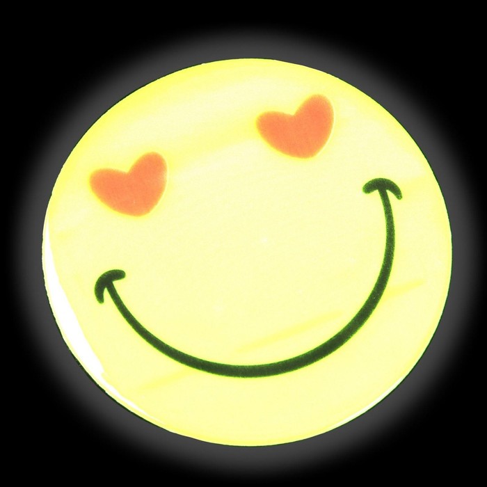 Светоотражающие наклейки «Смайлы», d = 6,5 см, 6 шт на листе, цвет жёлтый
Светоотражающие наклейки «Смайлы», d = 6,5 см, 6 шт на листе, цвет жёлтый