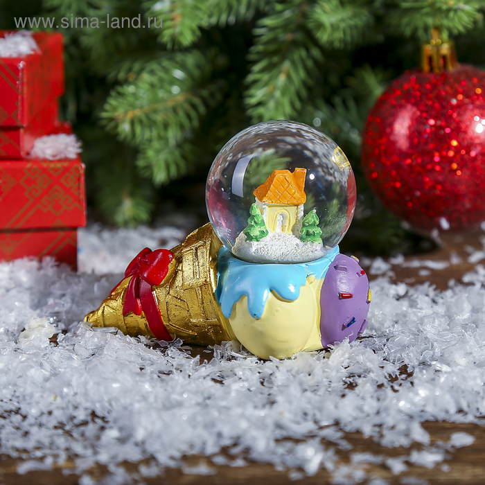 Сувенир полистоун водяной шар "Рожок мороженого с домиком" d=4,5 см
Сувенир полистоун водяной шар "Рожок мороженого с домиком" d=4,5 см