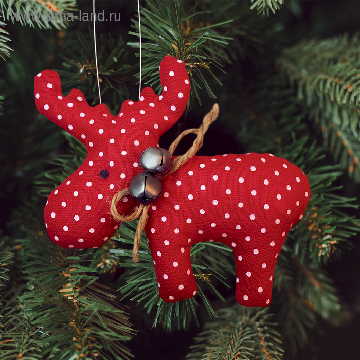 Новогодняя ёлочная игрушка, Набор для создания подвески из ткани «Олень с бубенцами», цвет красный
Новогодняя ёлочная игрушка, Набор для создания подвески из ткани «Олень с бубенцами», цвет красный