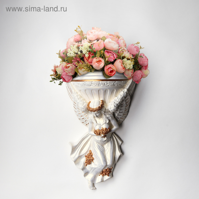 Кашпо настенное декоративное "Ангел", белое, гипс, 24х14х41 см
Кашпо настенное декоративное "Ангел", белое, гипс, 24х14х41 см