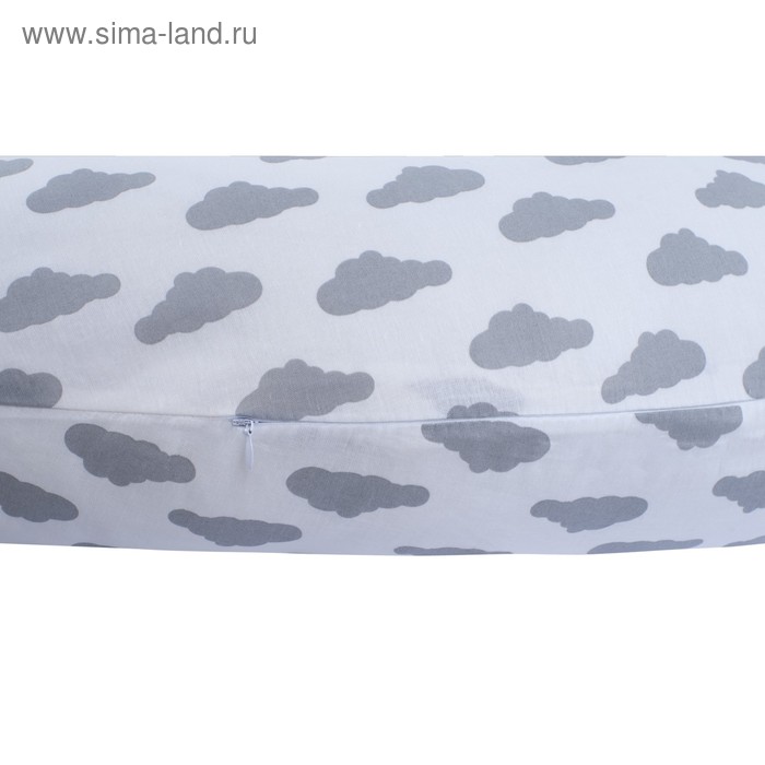 фото Подушка для беременных, размер 34 × 170 см, облака серый amarobaby