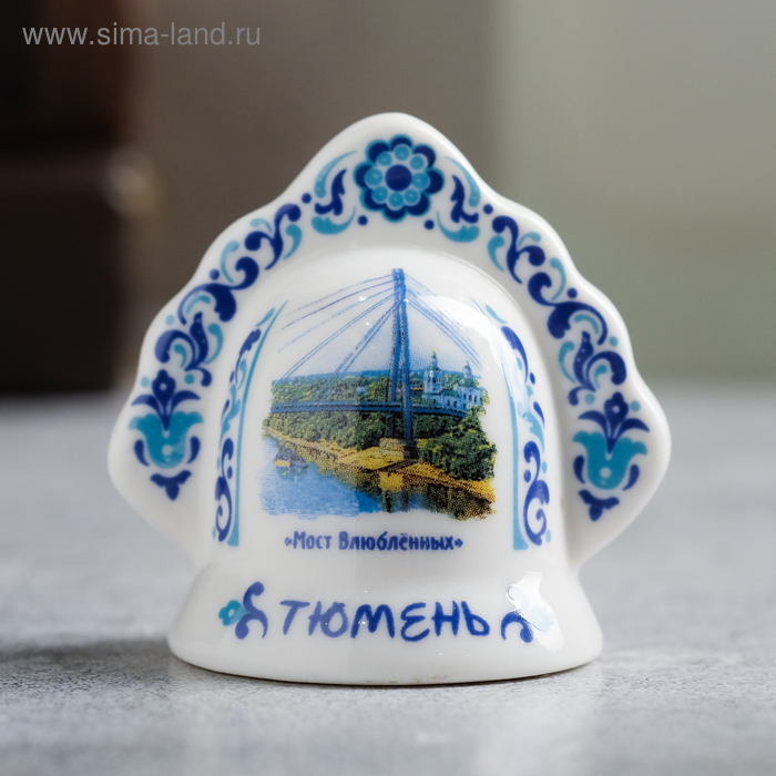 Колокольчик в виде кокошника «Тюмень. Мост влюблённых»
Колокольчик в виде кокошника «Тюмень. Мост влюблённых»