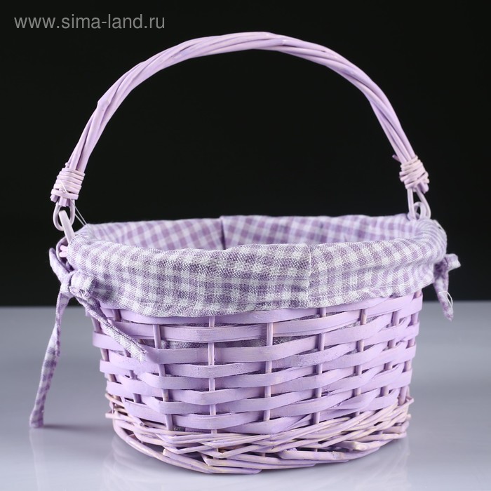 Корзина «Клеточка», 22×12/30 см, ива, ткань
Корзина «Клеточка», 22×12/30 см, ива, ткань