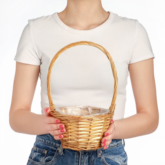 фото Корзина «плетёнка», 17×10/28 см, ива