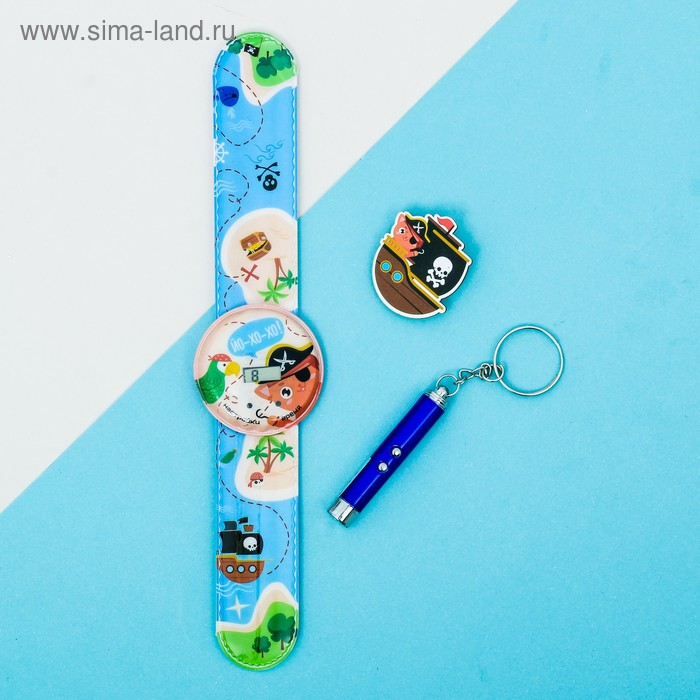 Набор «Пираты», часы наручные, значок, игрушка, 13.5 х 25 см
Набор «Пираты», часы наручные, значок, игрушка, 13.5 х 25 см