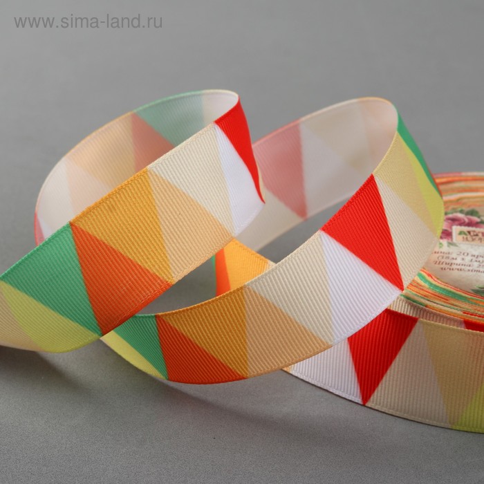 Лента репсовая «Треугольники», 25 мм, 18 ± 1 м, цвет жёлтый
Лента репсовая «Треугольники», 25 мм, 18 ± 1 м, цвет жёлтый