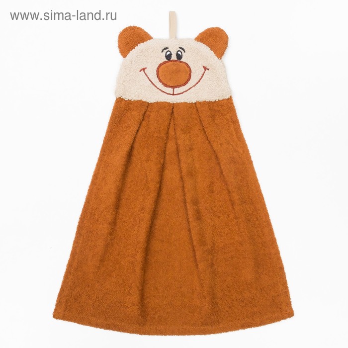 Полотенце-рушник махровый "Медведь", 43×35 см, коричневый, хл100%, 300 г/м² 
Полотенце-рушник махровый "Медведь", 43×35 см, коричневый, хл100%, 300 г/м²