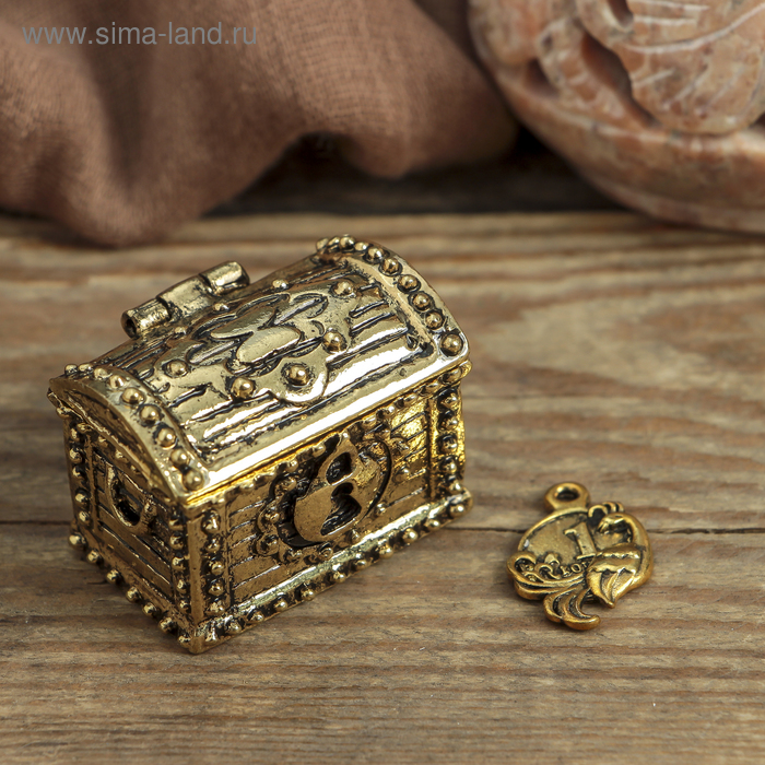 Сундук счастья с птицей счастья, 3,5 х 2,7 см
Сундук счастья с птицей счастья, 3,5 х 2,7 см