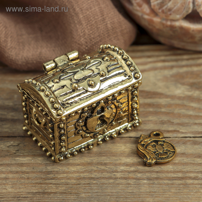 Сундук счастья с золотой рыбкой, 3,5 х 2,7 см
Сундук счастья с золотой рыбкой, 3,5 х 2,7 см