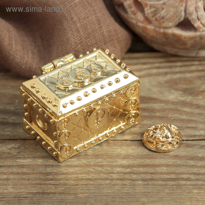 Денежный сундук с жабой на монете , 3,5 х 2,7 см
Денежный сундук с жабой на монете , 3,5 х 2,7 см