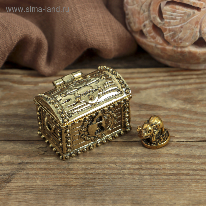 Денежный сундук с слоником на монетке , 3,5 х 2,7 см
Денежный сундук с слоником на монетке , 3,5 х 2,7 см