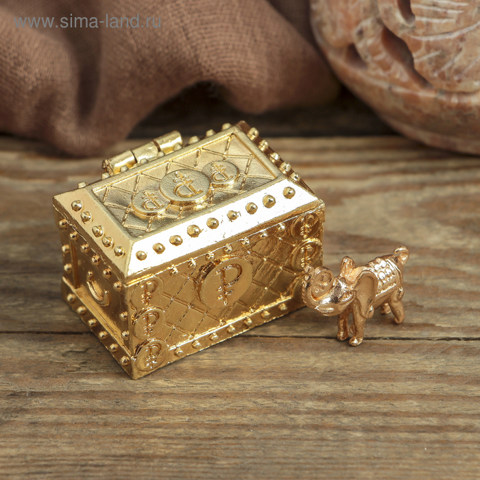 Денежный сундук с слоником удачи, 3,6 х 2,6 см
Денежный сундук с слоником удачи, 3,6 х 2,6 см