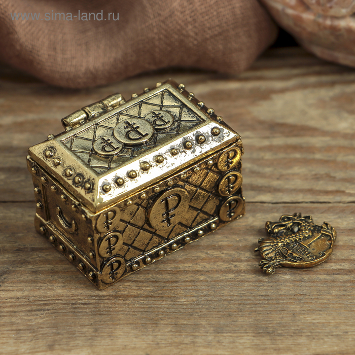 Денежный сундук с драконом прибыли, 3,5 х 2,7 см
Денежный сундук с драконом прибыли, 3,5 х 2,7 см