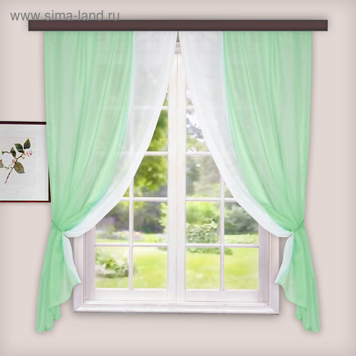 Комплект штор для кухни «Лидия», 250х160 см, цвет фисташка
Комплект штор для кухни «Лидия», 250х160 см, цвет фисташка