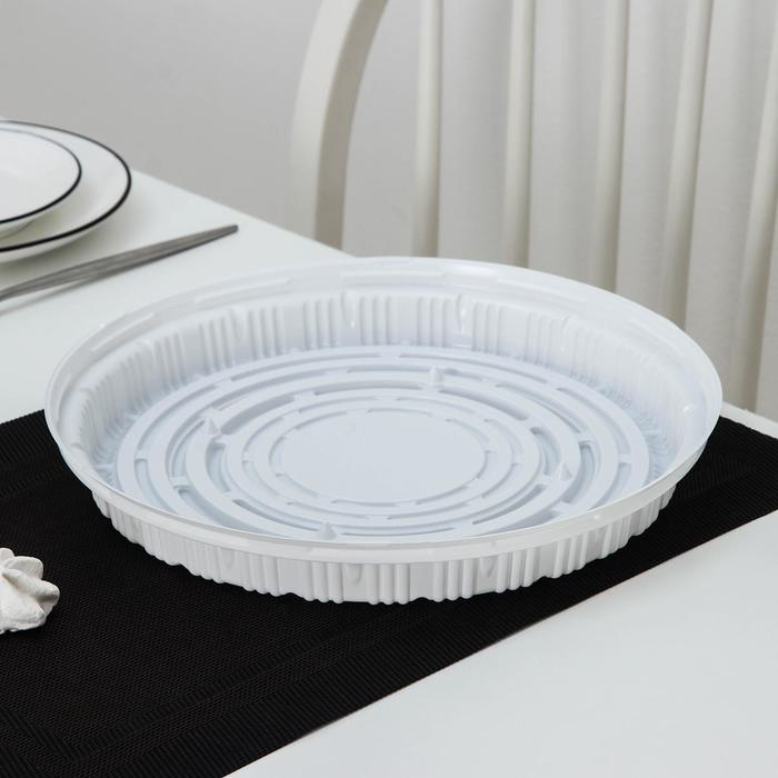 Тортовница одноразовая ПР-Т-265, дно 30 см, цвет белый, 100 шт/уп.
Тортовница одноразовая ПР-Т-265, дно 30 см, цвет белый, 100 шт/уп.