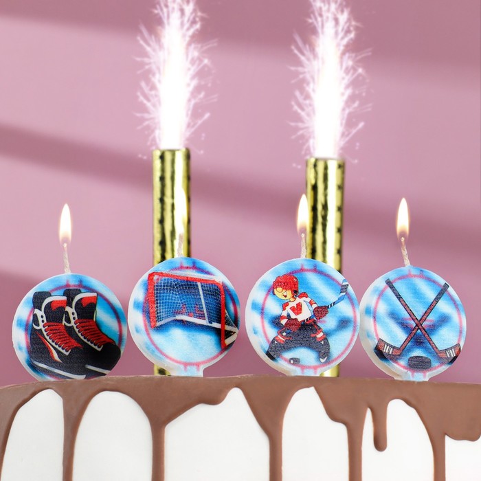 Набор свечей в торт "Хоккей", 4 шт + 2 фонтана
Набор свечей в торт "Хоккей", 4 шт + 2 фонтана
