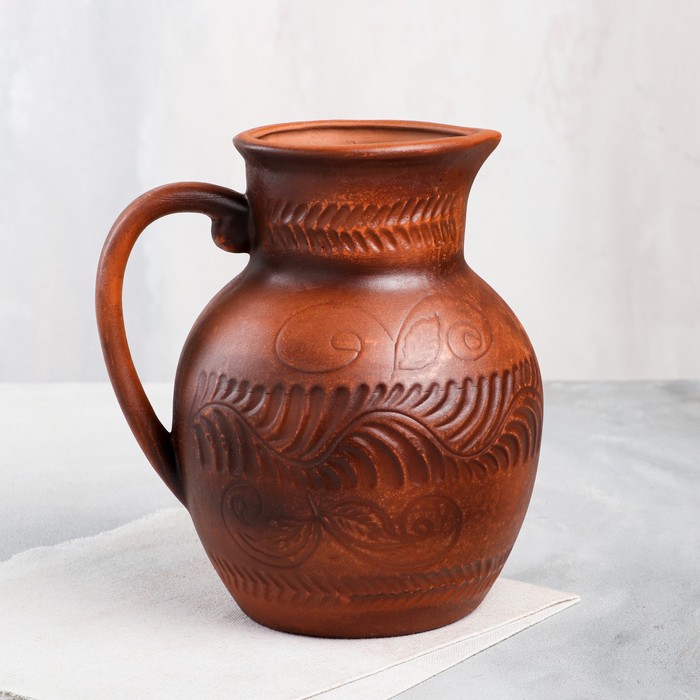 Кувшин "Крынка", декор, красная глина, 2 л, микс
Кувшин "Крынка", декор, красная глина, 2 л, микс