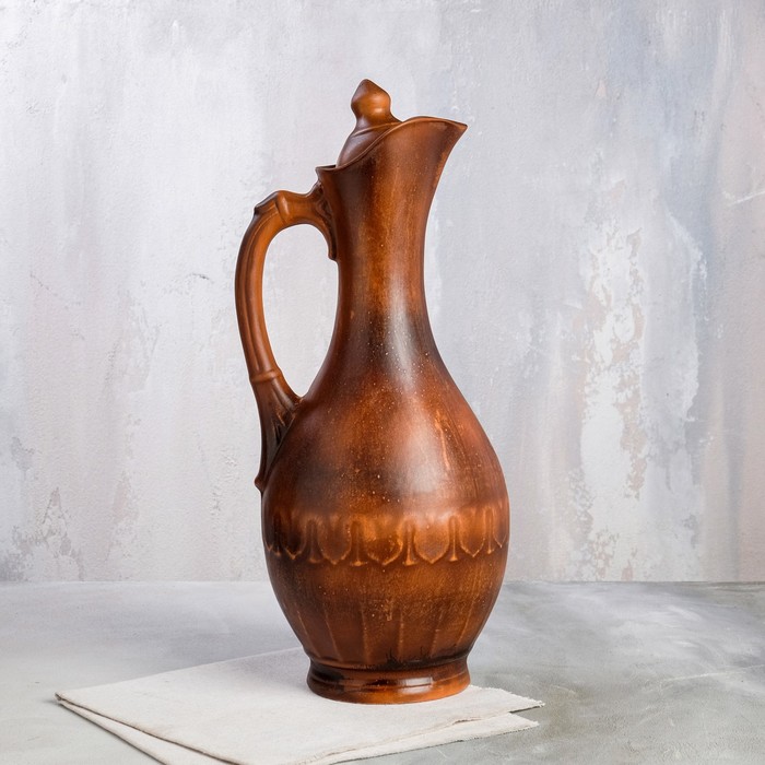 Кувшин с крышкой "Винный", гладкий, красная глина, 4 л, микс
Кувшин с крышкой "Винный", гладкий, красная глина, 4 л, микс