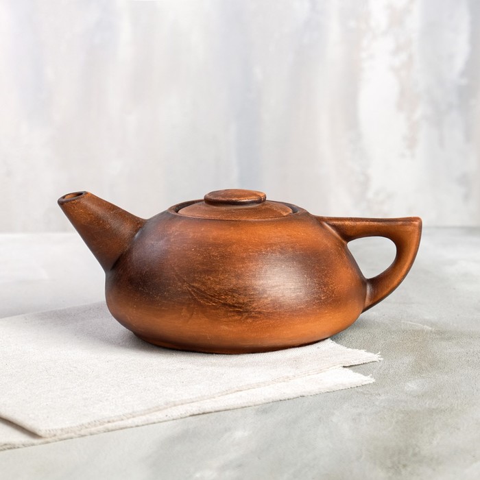 Чайник для заварки "Плоский", гладкий, красная глина, 1 л
Чайник для заварки "Плоский", гладкий, красная глина, 1 л