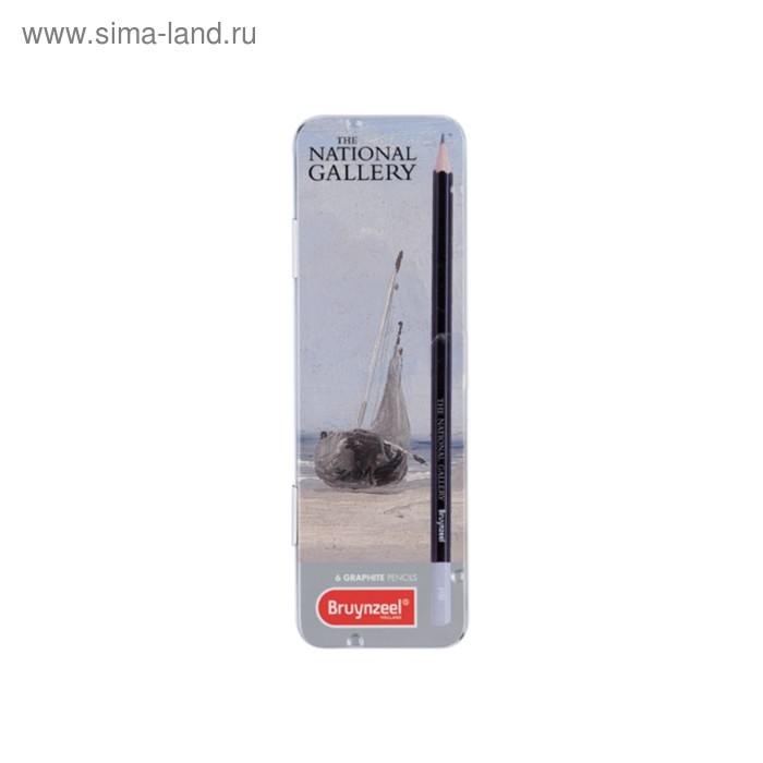фото Набор карандашей ч/г разной твердости bruynzeel national gallery 6шт р bruynzeel-sakura